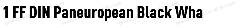 1 FF DIN Paneuropean Black WhatFon字体转换